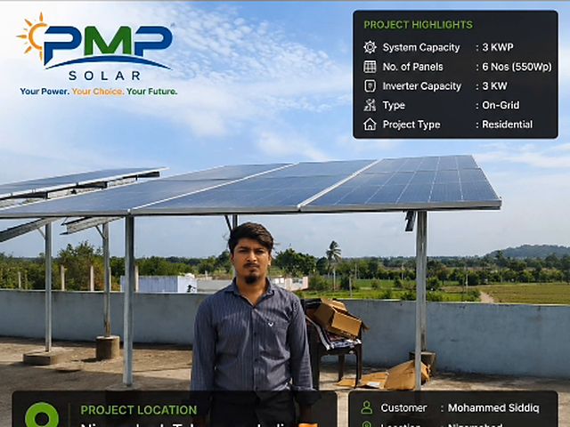 Second 3 kW home system, Nizamabad