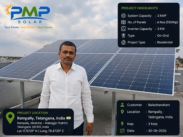 3 kW rooftop system, Rampally